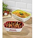 Set of 2 Script Oven to Tableware