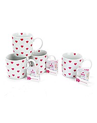 Breast Cancer Campaign 4 Pack Heart Mugs