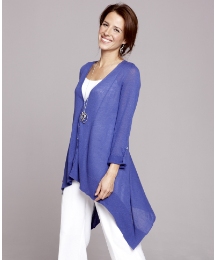 Fabrici Cardigan With Boyfriend Hem