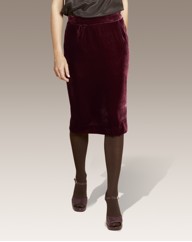 Fabrici Silk Velour Pencil Skirt