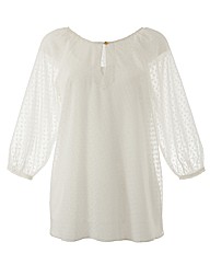 Georgette Blouse with Jersey Camisole