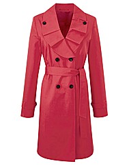 Trench Coat With Frill Detail