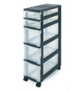 Super Slim 5 Drawer Unit