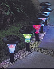 Solar Powered Colour Change Lights Pack6