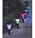 Solar Powered Colour Change Lights Pack6