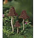Ceramic Mushroom Windchimes Set of 3