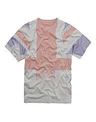 Label J Union Jack Print T-Shirt Reg