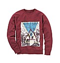 Label J Print Crew Neck Sweatshirt Reg