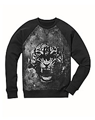 Label J Print Crew Neck Sweatshirt Reg
