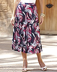Sunray Printed Pleat Skirt Length 32in