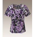 Print Sweetheart Neckline Jersey Top