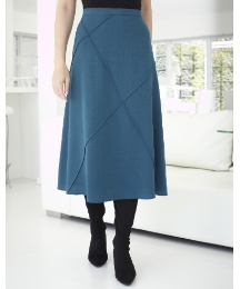Crepe Stitch Detail Skirt 27in