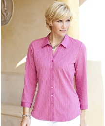Soft Stretch Textured Jersey Blouse