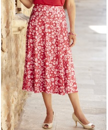 Mono Print Jersey Skirt Length 29in