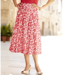 Mono Print Jersey Skirt Length 32in
