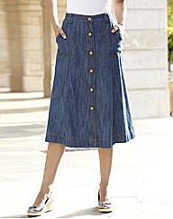 Denim Casual Skirt Length 29in