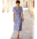 Wrap Front Jersey Dress Length 45in