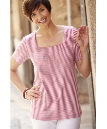 Square Neck Stripe Top