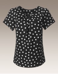 Slimma Spot Blouse with Gathers
