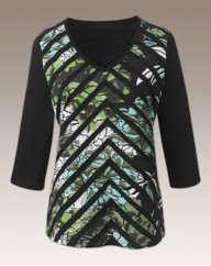 Jersey Top with Applique Detail to Front