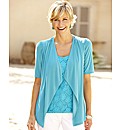 Mock Lace 2 In 1 Cardigan