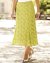 Lace Detail Skirt With Godets 29in