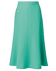 Mock Pocket Skirt With Seam Detail 27in