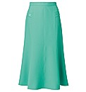 Mock Pocket Skirt With Seam Detail 27in