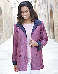 Contrast Jacket With Detachable Hood