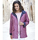 Contrast Jacket With Detachable Hood