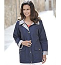 Contrast Jacket With Detachable Hood