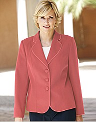 Tailored Jacket With Contrast Piping