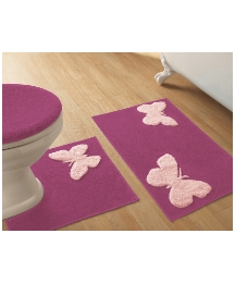 Butterflies Bath Mat Set