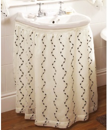 Waves Lined Voile Sink Surround