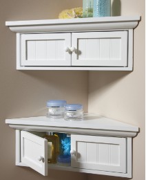 New England Bathroom Corner Cabinet