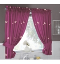 Butterflies Lined Voile Curtain Set
