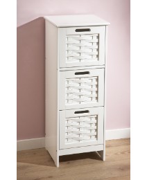 Basketweave Three Drawer Cabinet