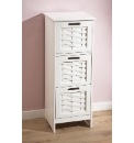 Basketweave Three Drawer Cabinet