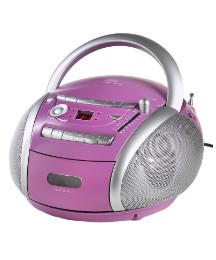 JDW Portable CD Radio Cassette - Pink