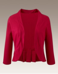 Jersey Shrug With Bow Detail
