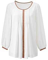 Contrast Trim Blouse