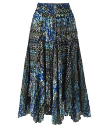 Dipped Hem Printed Skirt
