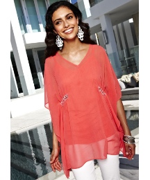 Sequin Chiffon Blouse