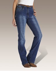 Bootcut Jeans with Plaited Belt 28in