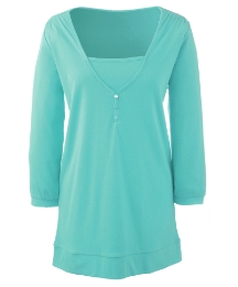 Cotton Jersey Three Quarter Sleeve Tunic
