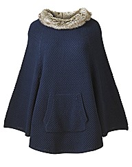 Fur Trim Poncho