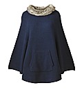 Fur Trim Poncho