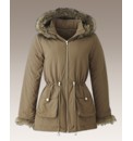 Faux Fur Trim Parka Jacket
