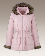 Faux Fur Trim Parka Jacket