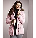 Faux Fur Trim Parka Jacket